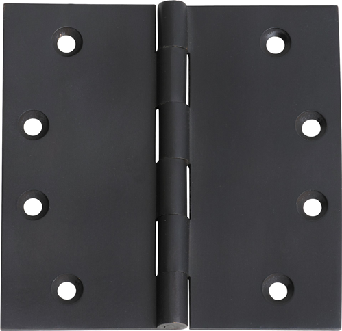 HINGE BUTT (BROAD) 100 x 100 x 3.0mm FIXED PIN MATT BLACK #2974