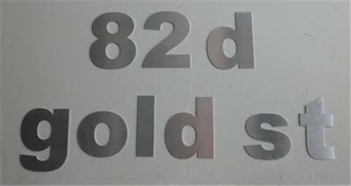 NUMBERS/LETTERS STAINLESS STEEL 100MM -