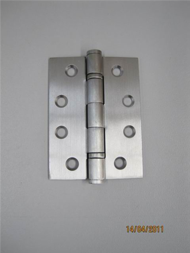 HINGE BUTTON TIPPED LOOSE PIN SATIN STAINLESS STEEL PAIR 100 x 75 x 2.5mm