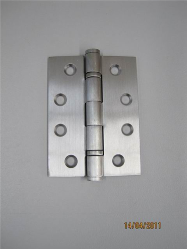 HINGE BUTTON TIPPED LOOSE PIN POLISHED STAINLESS STEEL PAIR inc SCREWS 100 x 75 x 2.5mm