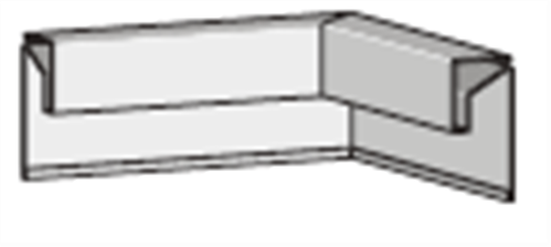 CSR (CEMINTEL) TERRITORY EAVE TRIM INTERNAL CORNER 100mm