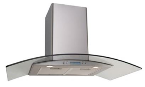 EURO RANGEHOOD CURVED GLASS CANOPY EAGL90SX 90cm