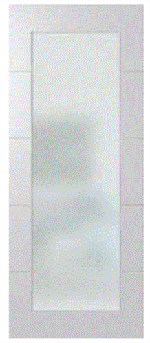 HUME DOOR HLR210 LINEAR HOLLOW CORE PRIMED MDF GLAZED TRANSLUCENT