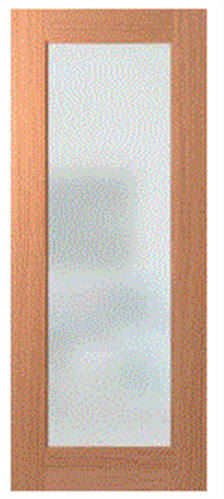 HUME DOOR LIN1 LINCOLN JOINERY (SPM) MAPLE (STAIN GRADE) (BEADING BOTH SIDES) DOUBLE GLAZED FROST 2040 x 820 x 35mm