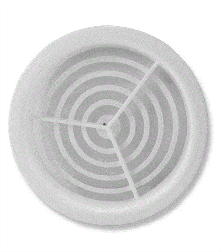 VENT for EAVES PLASTIC WHITE ROUND 70mm