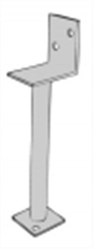 POST SUPPORTS/STIRRUPS "L" PLATE GALVANISED for 90mm POST