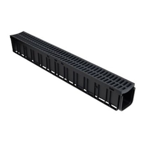 RELN RAIN DRAIN 1M COMPLETE WITH BLACK PLASTIC GRATE (DELETED)