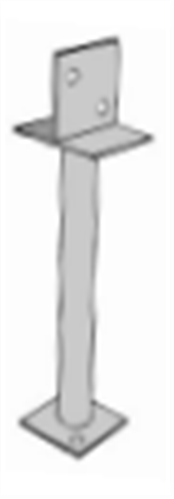 POST SUPPORT BLADE GALV 90mm w/- 300mm LEG