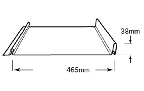 ENSEAM SHEETING 38mm RIB (covers 465mm) 0.55BMT