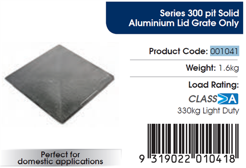 RELN SERIES 300 SOLID ALUMINIUM LID ONLY