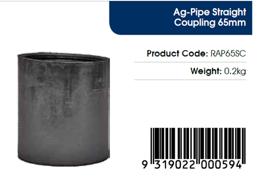 AGFLO 65mm COUPLING / JOINER