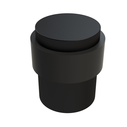 DOOR STOP FLOOR MOUNTED ROUND 40MM BLACK