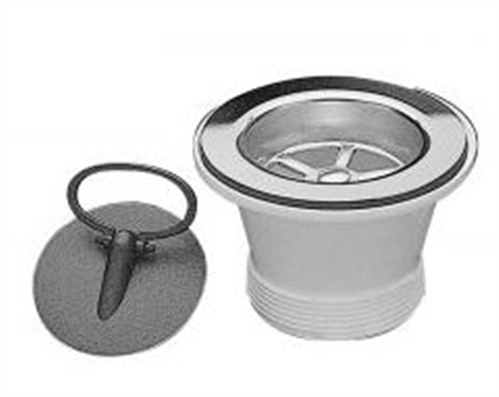 PLUG & WASTE SS BLACK 40mm