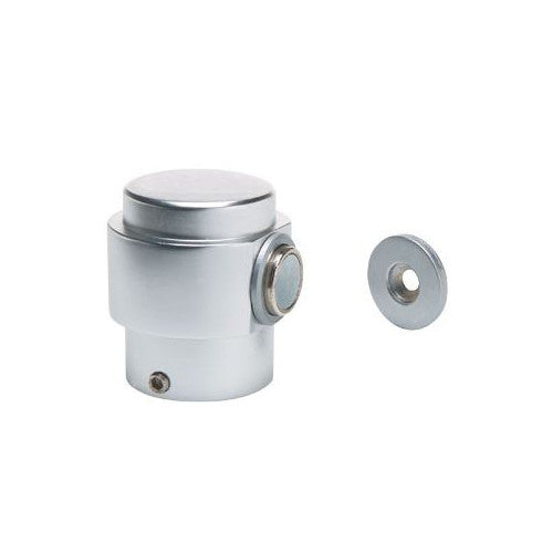 DOOR STOP MAGNETIC RND FLOOR MOUNT NATURAL ANODISED 30MM