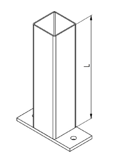 GALVAPIER POST 75 x 75