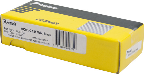 PASLODE  18GA C1 SERIES GALVANISED BRADS PK5000 - 25mm