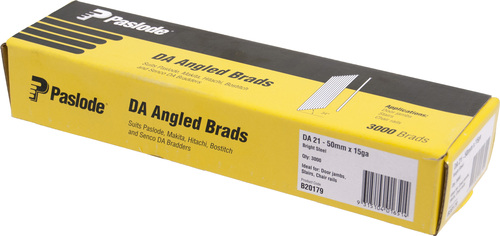 PASLODE  DA21 BRIGHT ANGLED BRADS PK3000 - 50mm