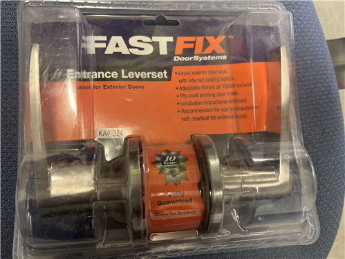 FASTFIX ENTRANCE LEVER SET SATIN STAINLESS STEEL (DLTD) 94033