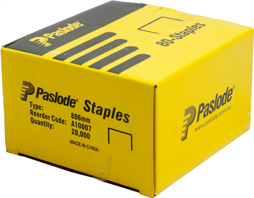 PASLODE 80 SERIES 21GA GALVANISED STAPLES PK20,000 - 806