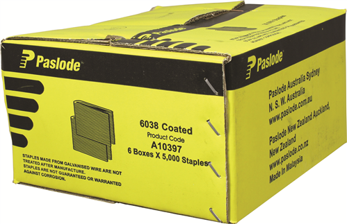 PASLODE 6000 SERIES 18GA NARROW CROWN STAPLES PK5000 - 6038