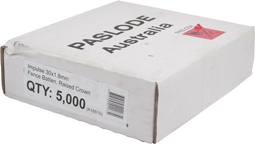 PASLODE IMPULSE GALVANISED STAPLE FOR A16500 FCE BTN SFP PK5000 - 30 x 1.8mm
