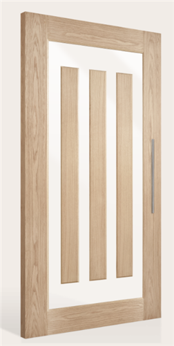 CORINTHIAN DOOR LUMINA ALUMWS 3 AMERICAN WHITE OAK GLAZED TRANSLUCENT