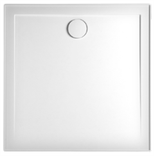 SHOWER BASE FLINDERS SMC BASE KIT CENTRE OUTLET WHITE + WASTE 900 X 900mm