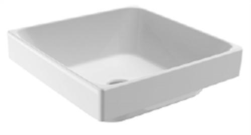 BASIN SEMI INSET GEMELLI SQUARE 0TH POP UP WASTE 400 X 400mm