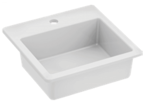 BASIN VANITY QUADO SQUARE 1TH POP UP WASTE 420 X 420mm