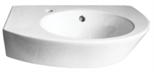 BASIN WALL TOLEDO LH SHELF 1TH POP UP WASTE 580 X 450mm