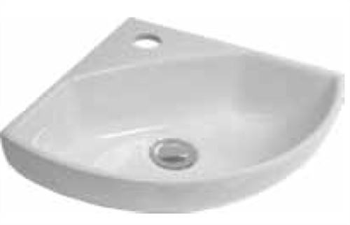 BASIN WALL MILANO CORNER 1TH PLASTIC P&W 300 X 300mm