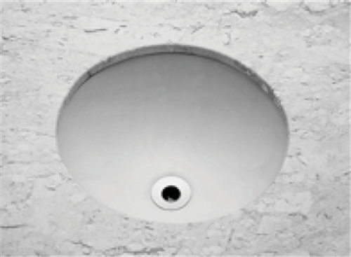 BASIN VANITY EMILIA ROUND UNDER COUNTER 0TH POP UP WASTE 360 X 360mm