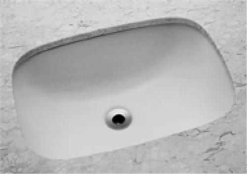 BASIN VANITY EMILIA RECT. UNDER COUNTER 0TH POP UP WASTE 505 X 370mm