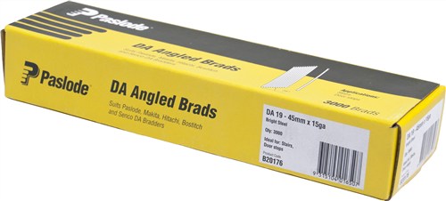 PASLODE  DA19 BRIGHT ANGLED BRADS PK3000 - 45mm