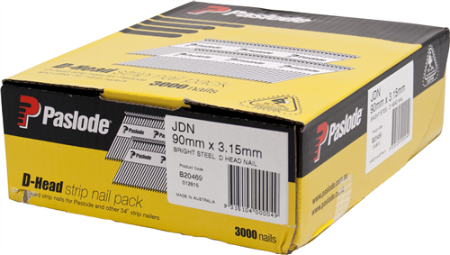 PASLODE  JDN BRIGHT D-HEAD NAIL PK3000 - 90 x 3.15mm