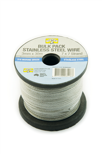 BALUSTRADE WIRE  /  CABLE #316 STAINLESS STEEL 3mm X 30M