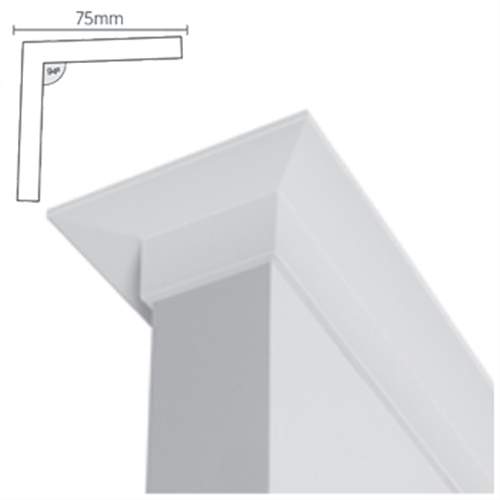 PLASTERBOARD (KNAUF) CORNICE 'LINEAR' 75mm x 4.2M