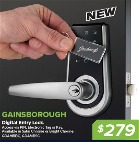 GAINSBOROUGH DIGITAL ENTRY LOCK SC GDAMBSC