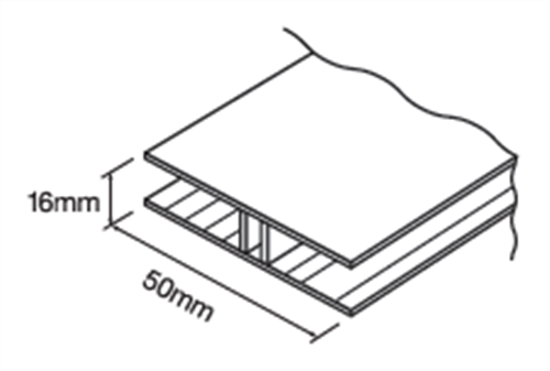 MULTIWALL H-BAR ONE PIECE 6000mm