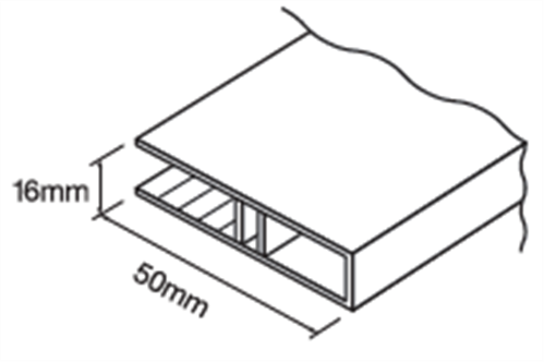 MULTIWALL EDGE BAR 6000mm