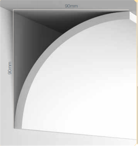PLASTERBOARD CORNICE 'COVE' (GTEK) 90 x 5400mm (DLTD)
