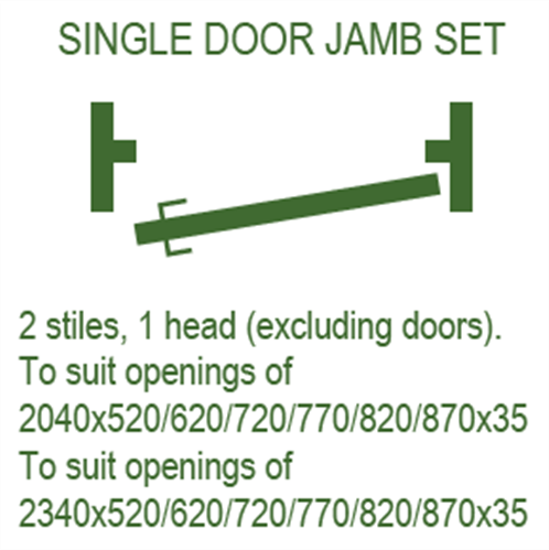 HUME JAMB SET PRE-HUNG 1 x DOOR SFJ H&L SET PINE