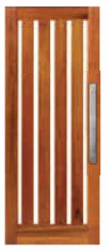 CORINTHIAN DOOR INFINITY INFWS 5VGT MERBAU VENEER GLAZED TRANSLUCENT