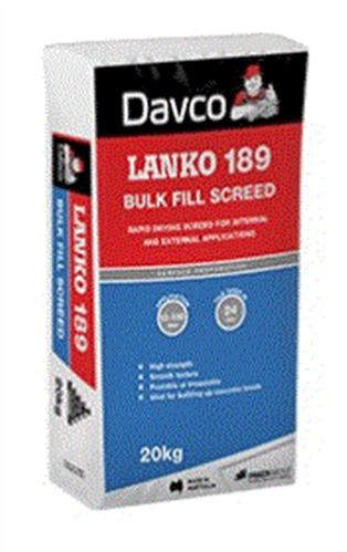 DAVCO (LANKO) BULK FILL SCREED #189 20kg (DELETED)