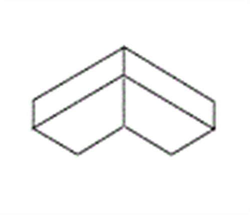 FASCIA BOARD INTERNAL CORNER CAP 90° COLORBOND