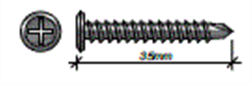 CSR (CEMINTEL) EXPRESSWALL SCREWS WAFER STAINLESS STEEL #302 10g x 35mm PK1000