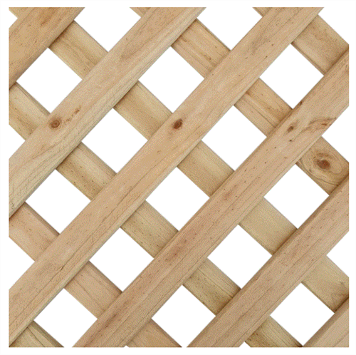 LATTICE H3 TREATED PINE DRESSED & NAILED DIAGONAL with 50mm GAP