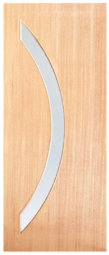 DOOR (WOODCRAFT) SD01 SOLID VENEER SPM GLAZED FROSTED 2040 x 920 x 40mm
