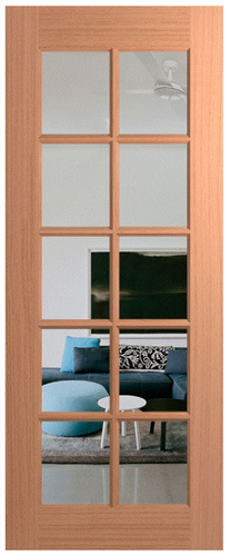 HUME DOOR JST10 JOINERY (SPM) MAPLE (STAIN GRADE) GLAZED CLEAR