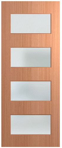 HUME DOOR NEX35 NEXUS (HMR MDF CORE) (SPM) MAPLE (STAIN GRADE) GLAZED TRANSLUCENT